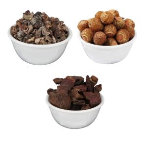 Gramveda aamla reetha shikakai combo hair care Whole Raw Dried Organic Aamla (Indian Gooseberry), Reetha(Soapnuts), Shikakai (Acacia Concinna) Combo for Natural Hair Care | Hair Wash Shampoo | Promotes Hair growth, Reduce Hairfall, Adds Shine & Volume to Hair, Removes dirt Naturally | For all Hair types